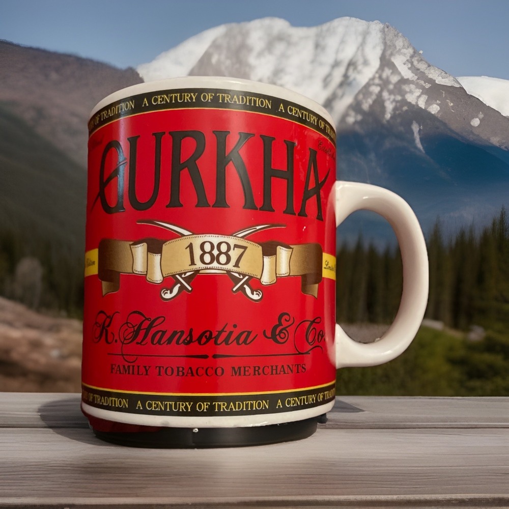 QURHKA‎ K. Hansotia & Co 1887 Cigar Tobacco  Art Deco Print Coffee Mug Cup Big